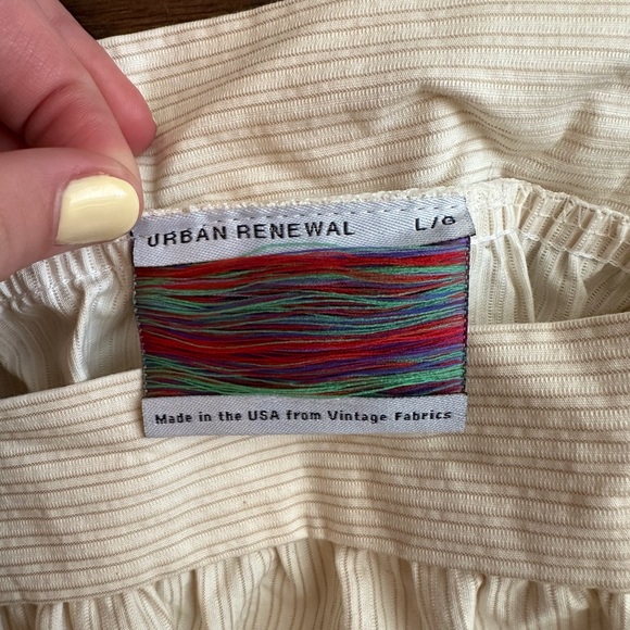 URBAN RENEWAL remnants striped ruffle hem cropped top - Picture 5 of 5